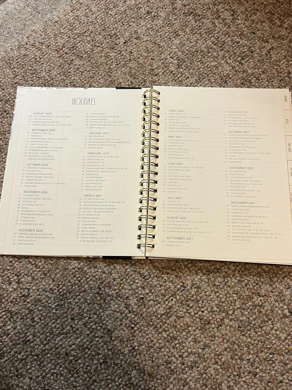 🆕 Rae Dunn 2027 Floral  Planner 17 Month